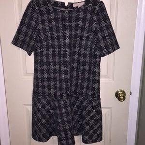 NWT- Loft Black and white drop waist dress size M